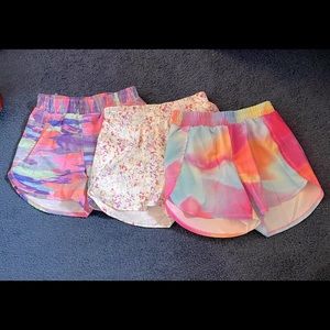 3 pairs of girls All In Motion shorts